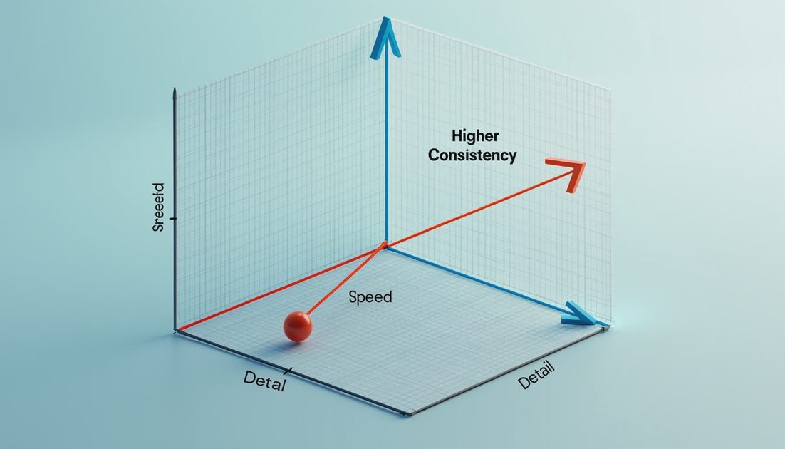 Speed, Detail, and Consistency: Which Trade-Off Matters Most?